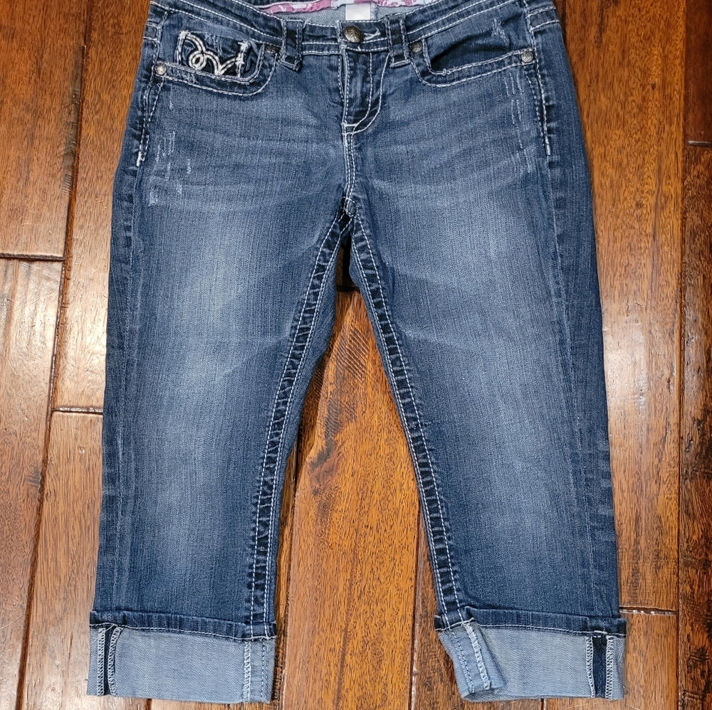 Maurices denim cuffed capris size 7/8